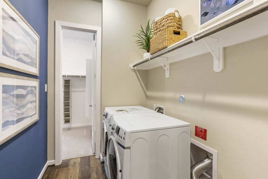 Furnished interior view inside a new home in Sienna, Missouri City (Image 7). Furnished interior view inside a new home in Sienna, Missouri City (Image 7).