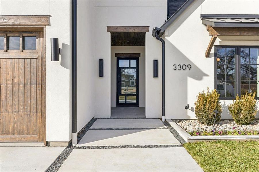 Custom metal pivot front door Custom metal pivot front door