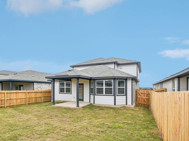 Back exterior of the San Jacinto floorplan at a Meritage Homes community.