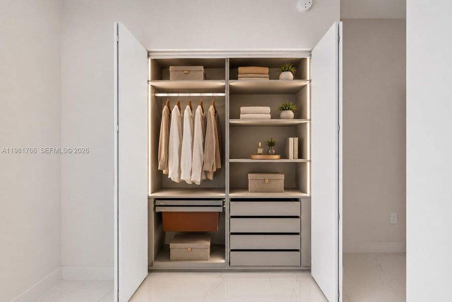 2nd bedroom closet Virtually staged