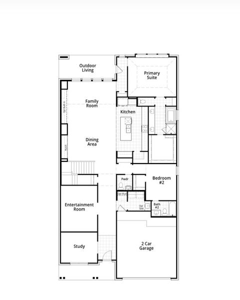 2D floor plan layout for the Kent Plan by Highland Homes in Wildrye, Waller, TX (Image 6). 2D floor plan layout for the Kent Plan by Highland Homes in Wildrye, Waller, TX (Image 6).