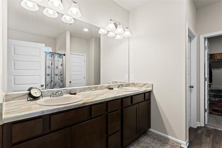 Furnished interior view inside a new home in Garrett Preserve, Hiram (Image 53).