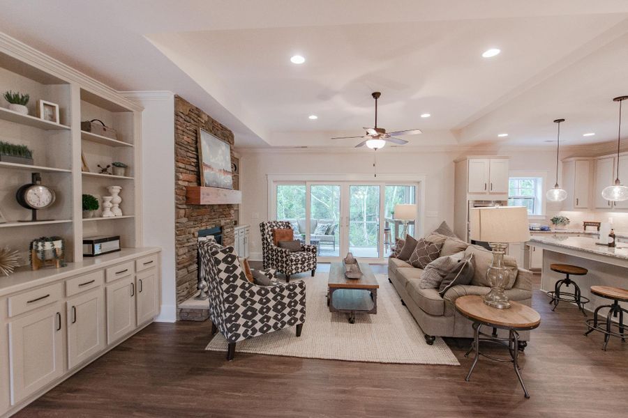 Representative furnished interior of a home built from the McKinley by Bill Clark Homes in The Sanctuary at Sunset Beach, Sunset Beach (Image 8). Representative furnished interior of a home built from the McKinley by Bill Clark Homes in The Sanctuary at Sunset Beach, Sunset Beach (Image 8).