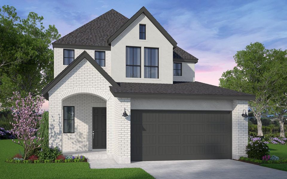 Representative exterior photo of a completed home built from the Hollins by Brookfield Residential in Midline, Webster, TX (Image 3).