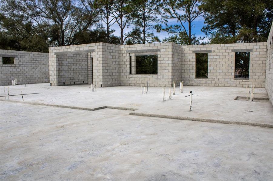 In-progress construction of a new home in Pine Ridge Estates, Beverly Hills, FL (Image 5).