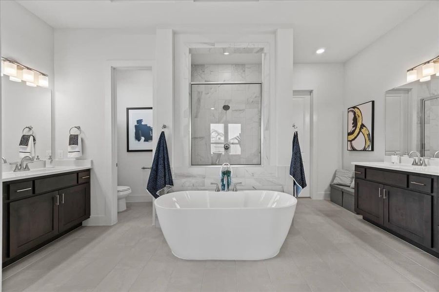 Furnished interior view inside a new home in Sunfield, Buda (Image 32).