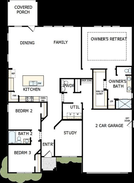 2D floor plan layout of this home in Encore at Harmony, Harrisburg, NC (Image 2). 2D floor plan layout of this home in Encore at Harmony, Harrisburg, NC (Image 2).