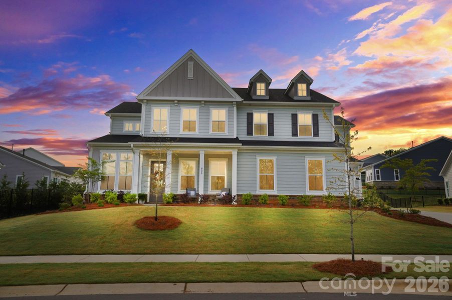 Front exterior of a new home in , Belmont, NC, highlighting curb appeal (Image 23).