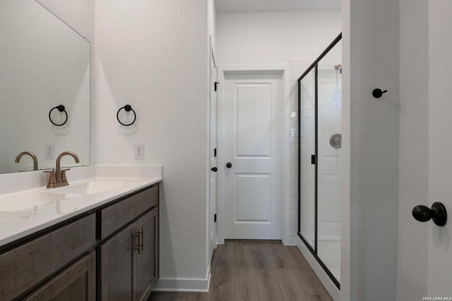 Furnished interior view inside a new home in Nopal Valley, San Antonio (Image 11).