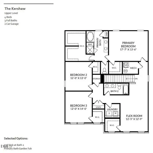 LOT 113 UPPER LEVEL FLOOR PLAN