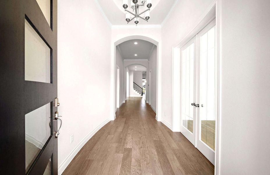 Spacious, unfurnished interior of a new home in Bridgeland 60′, Cypress (Image 17).