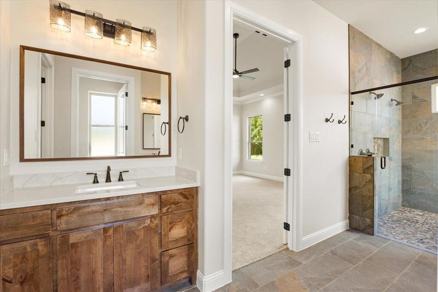 Furnished interior view inside a new home in , Cresson (Image 28).