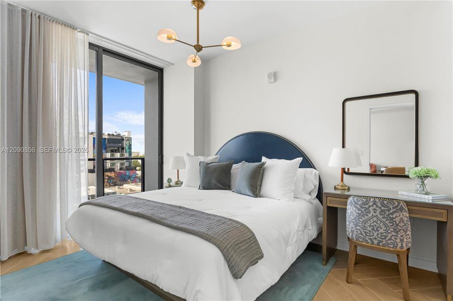 Furnished interior view inside a new home in NoMad Residences, Miami (Image 7).