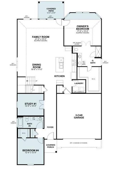 2D floor plan layout of this home in Marble Creek Crossing, Austin, TX (Image 2). 2D floor plan layout of this home in Marble Creek Crossing, Austin, TX (Image 2).