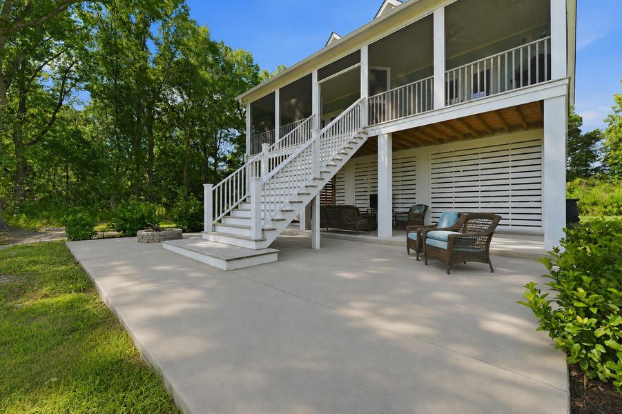 Exterior details and patio area of a home in , Johns Island (Image 34). Exterior details and patio area of a home in , Johns Island (Image 34).