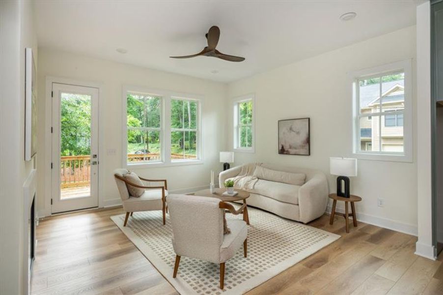 Furnished interior view inside a new home in , Atlanta (Image 4).