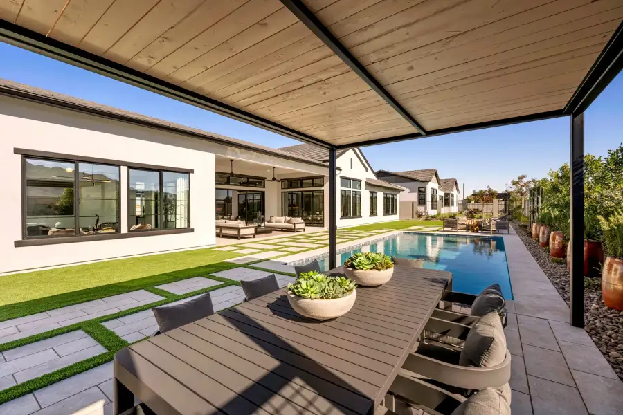Exterior details and patio area of a home in Emberly, Gilbert (Image 20).