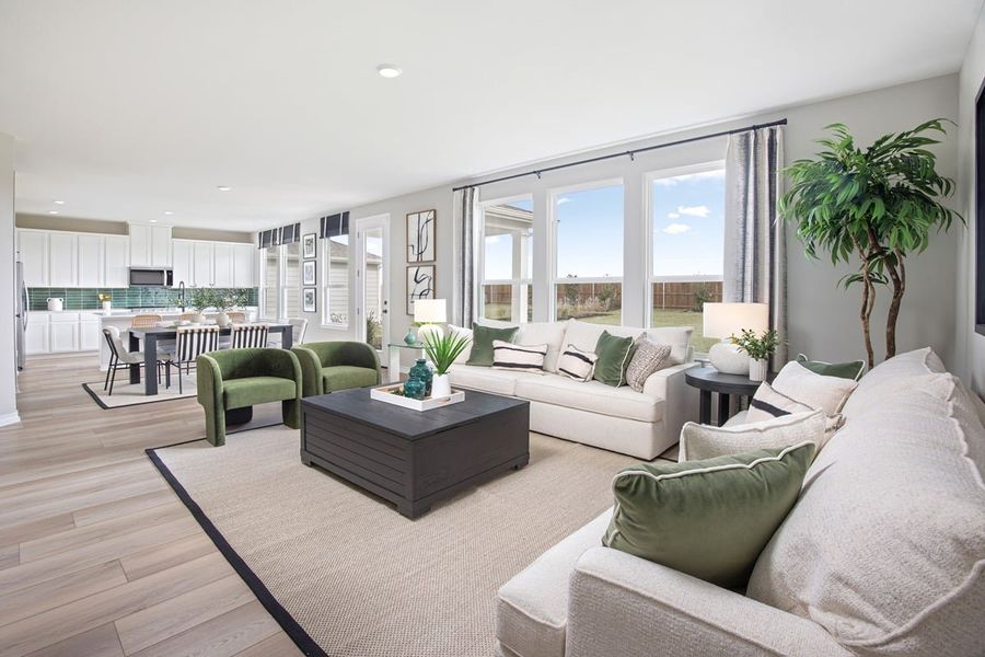 Representative furnished interior of a home built from the Plan 2429 Modeled by KB Home in Cottonwood Creek, Seagoville (Image 6).