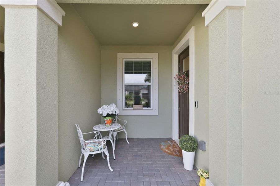 Exterior details and patio area of a home in Prosperity Lakes Active Adult, Parrish (Image 3).