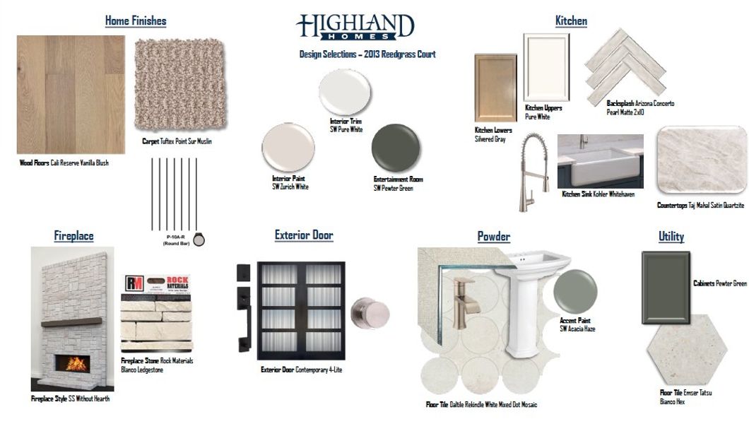 Sample of building materials used in homes in Furst Ranch, Flower Mound (Image 48).