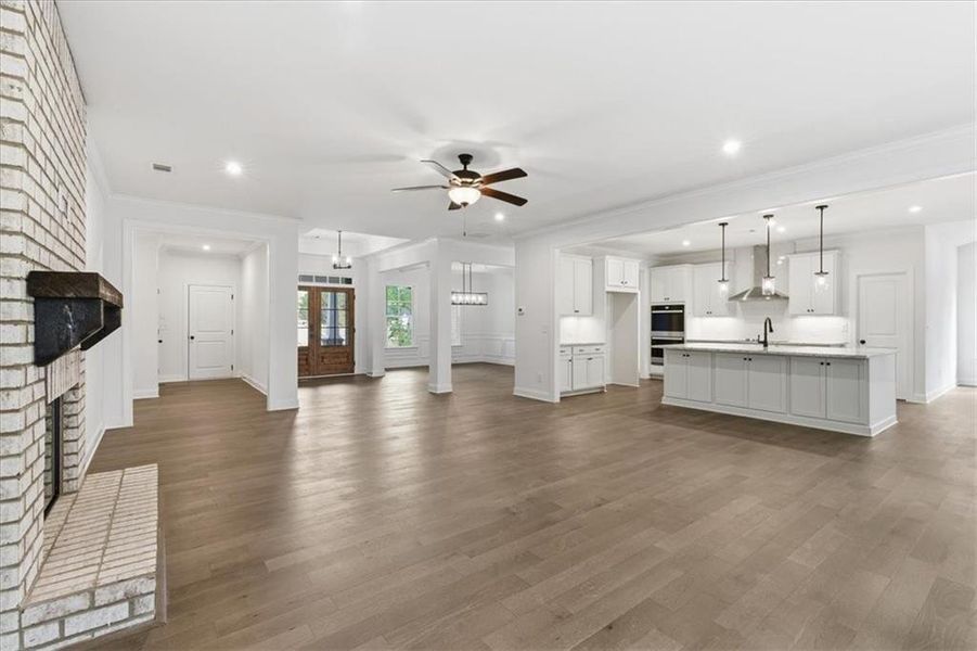 Spacious, unfurnished interior of a new home in The Estates at Hurricane Pointe, Douglasville (Image 39). Spacious, unfurnished interior of a new home in The Estates at Hurricane Pointe, Douglasville (Image 39).