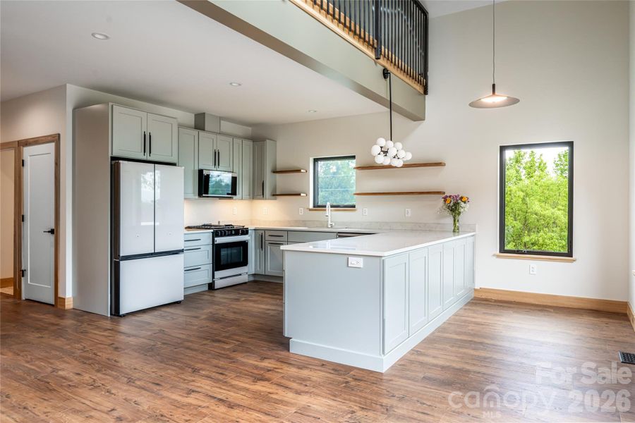 Furnished interior view inside a new home in , Weaverville (Image 6).