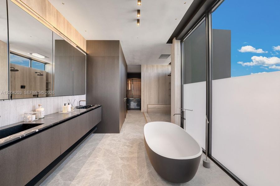 Furnished interior view inside a new home in , Miami Beach (Image 12).