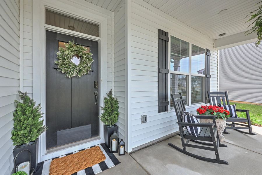 Exterior details and patio area of a home in Parker's Preserve, Ridgeville (Image 26).