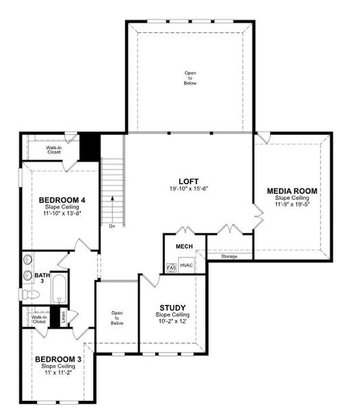 2D floor plan layout of this home in Heath Golf and Yacht Club, Heath, TX (Image 3).
