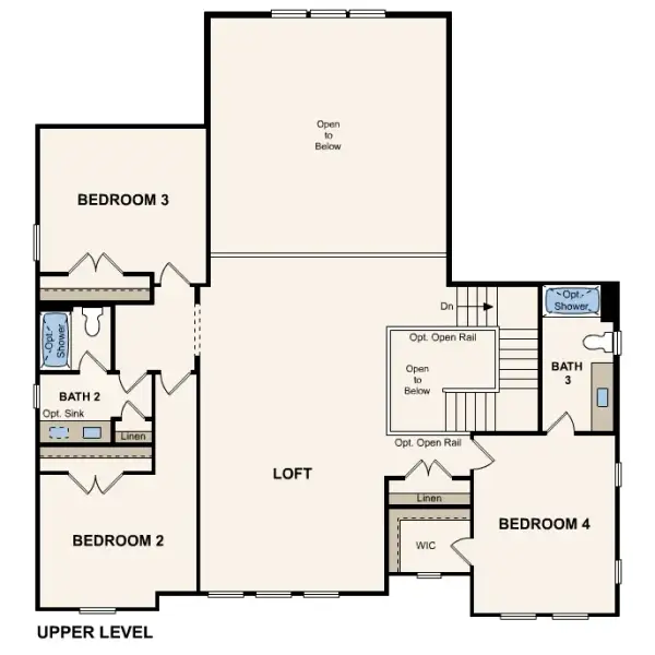 2D floor plan layout for the Wrangell - 3741 by Century Communities in Homestead, Schertz, TX (Image 4).
