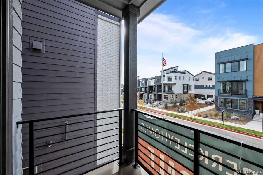 Exterior details and patio area of a home in Baseline, Broomfield (Image 29).