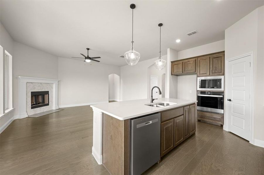 Furnished interior view inside a new home in Mockingbird Hills, Joshua (Image 9). Furnished interior view inside a new home in Mockingbird Hills, Joshua (Image 9).