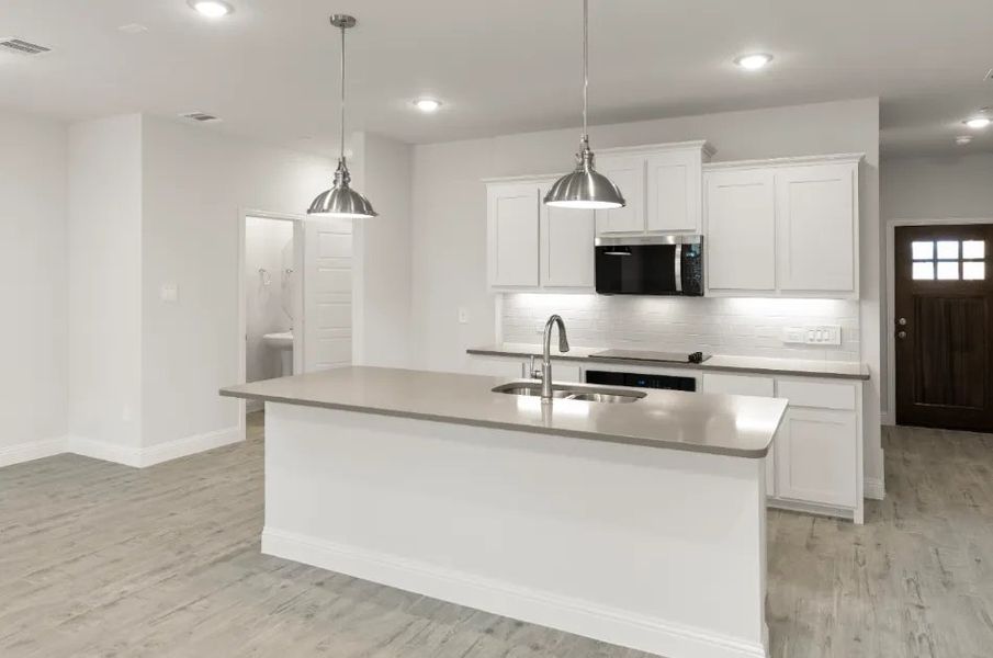 Front exterior of a new home in Sereno Oaks at Buckner Terrace, Dallas, TX, highlighting curb appeal (Image 16).