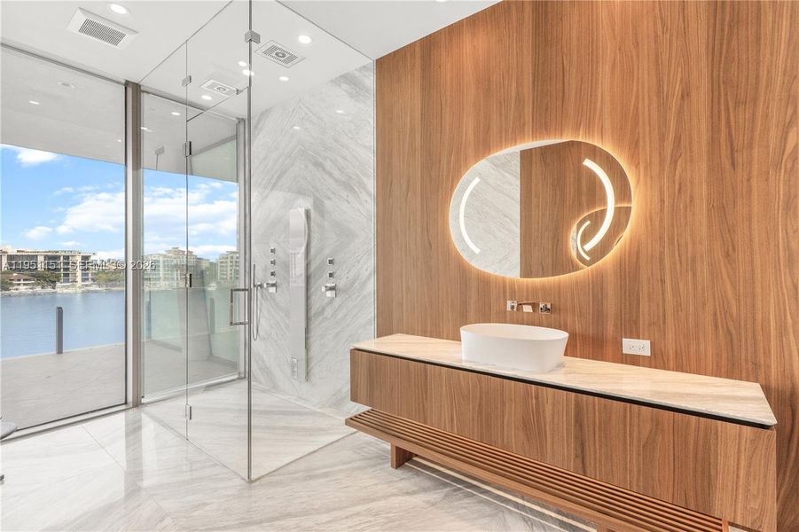 Furnished interior view inside a new home in , Miami (Image 9).