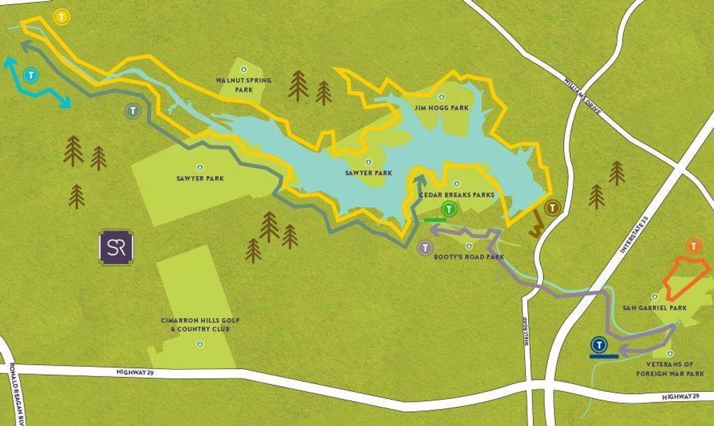 Enjoy the serene Hill Country with several different nature trails and parks that are just minutes away. Come out and visit Westin Homes in this remarkable community!