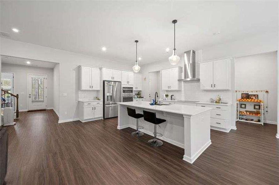 Furnished interior view inside a new home in Enclave at Edgewater, Holly Springs (Image 12). Furnished interior view inside a new home in Enclave at Edgewater, Holly Springs (Image 12).