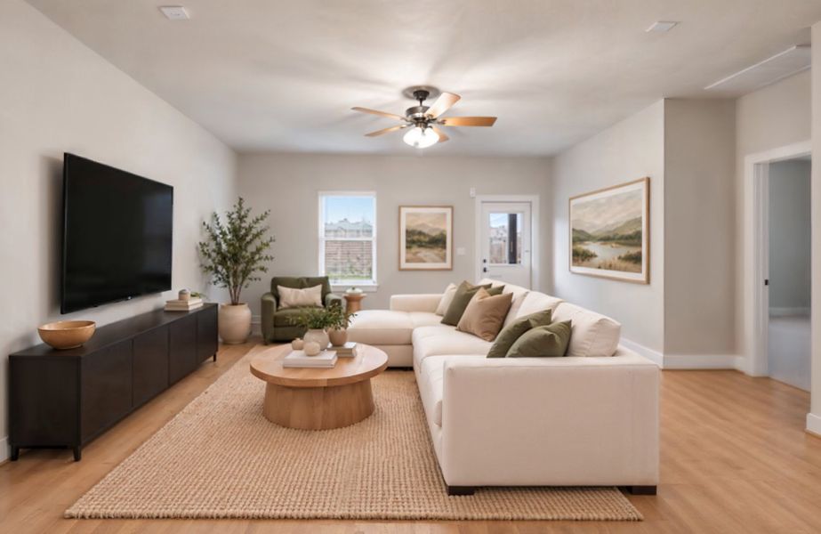 Furnished interior view inside a new home in Massey Oaks, Pearland (Image 14). Furnished interior view inside a new home in Massey Oaks, Pearland (Image 14).