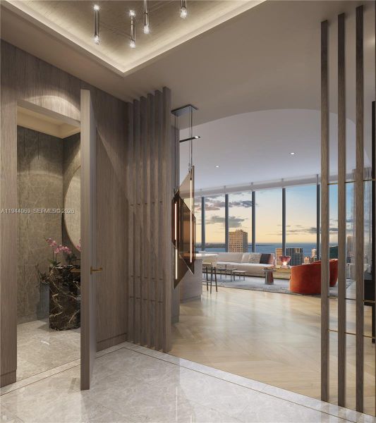 Furnished interior view inside a new home in , Miami (Image 7).