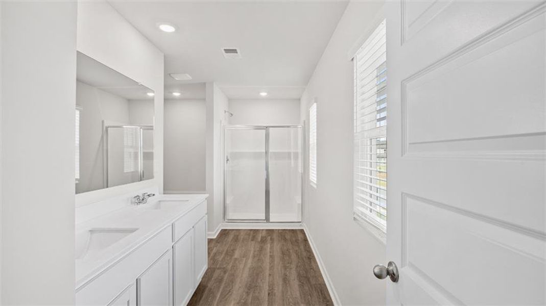 Furnished interior view inside a new home in Poplar Preserve, Newnan (Image 6). Furnished interior view inside a new home in Poplar Preserve, Newnan (Image 6).