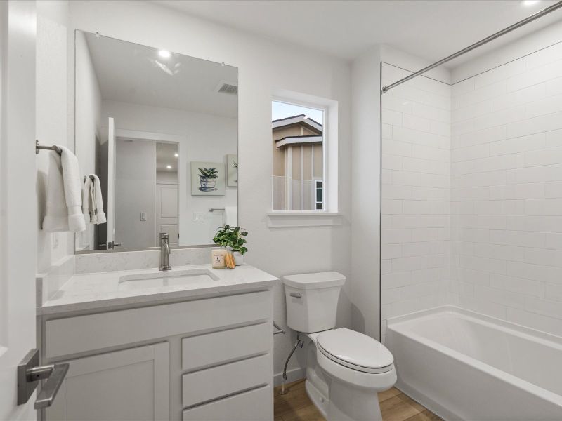 Furnished interior view inside a new home in The Vistas at West Mesa, Colorado Springs (Image 25). Furnished interior view inside a new home in The Vistas at West Mesa, Colorado Springs (Image 25).