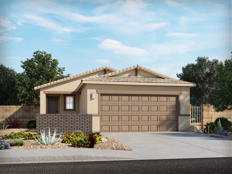 Representative exterior photo of a completed home built from the Opal by Meritage Homes in Summerstone II, Tucson, AZ (Image 15).