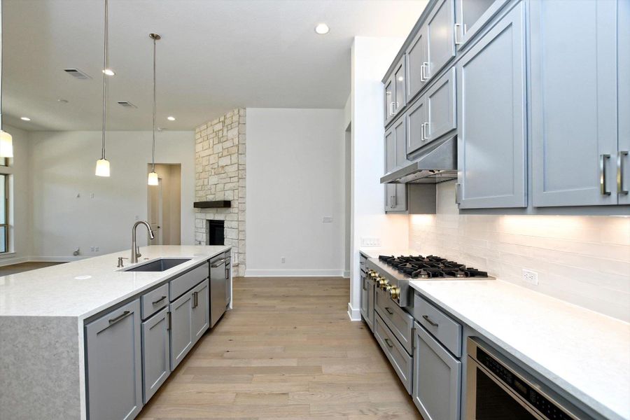 Furnished interior view inside a new home in ClearWater Ranch, Liberty Hill (Image 8). Furnished interior view inside a new home in ClearWater Ranch, Liberty Hill (Image 8).