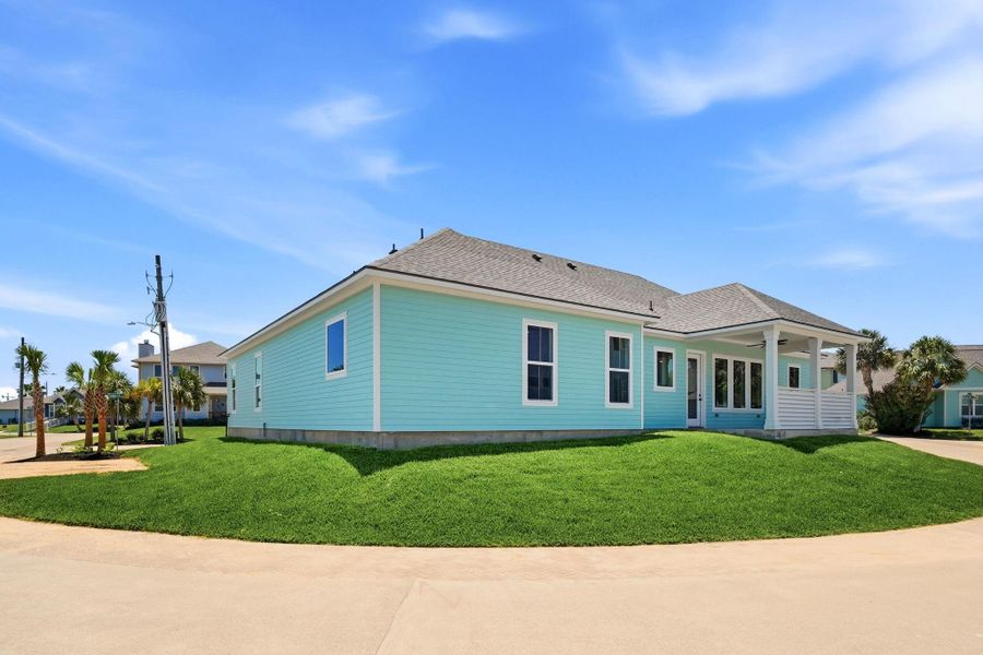 Exterior details and patio area of a home in , Galveston (Image 2). Exterior details and patio area of a home in , Galveston (Image 2).