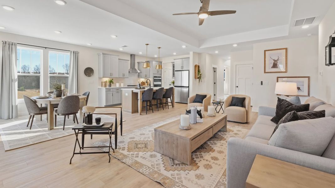 Furnished interior view inside a new home in Iris Meadows, Moore (Image 11). Furnished interior view inside a new home in Iris Meadows, Moore (Image 11).