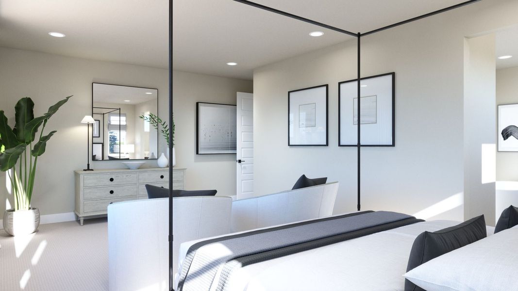 Representative furnished interior of a home built from the 3 by Trumark Homes in Festival at RainDance, Windsor (Image 7).