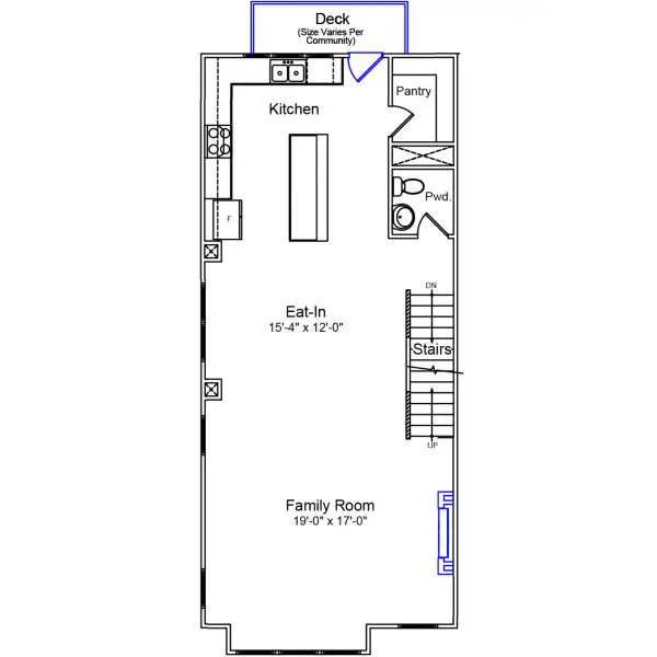 2D floor plan layout of this home in Nichols Landing, Charlotte, NC (Image 3).