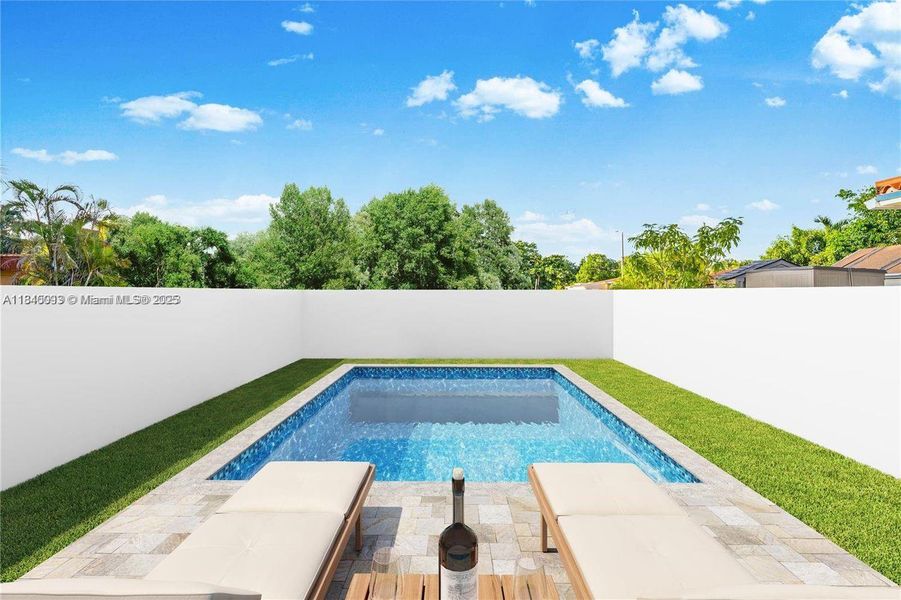 Exterior details and patio area of a home in , Miami (Image 1).