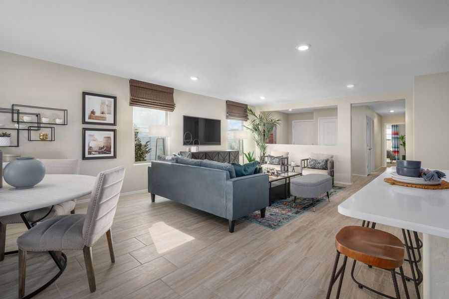 Furnished interior view inside a new home in Dobbins Manor Traditions, Phoenix (Image 4).