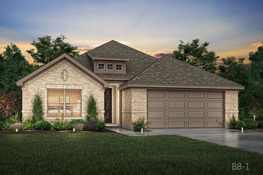 Representative exterior photo of a completed home built from the Avery by John Houston Homes in Vista Point - Phase 1, Grandview, TX (Image 2).