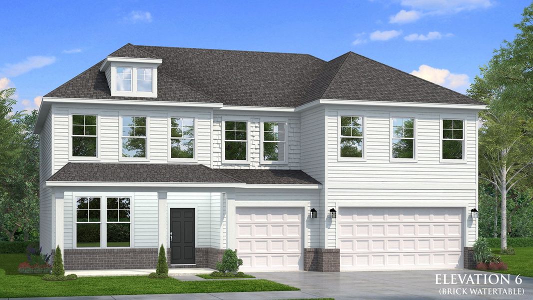 Representative exterior photo of a completed home built from the Rosemary II - SL by DRB Homes in Brighton, Locust Grove, GA (Image 24).